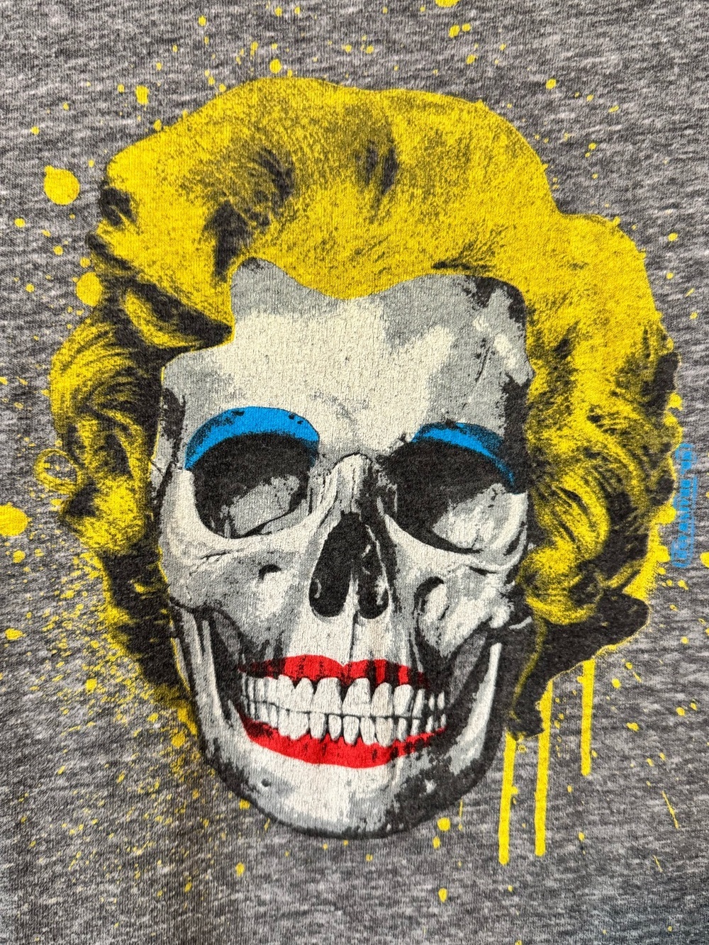 Mr Brainwash 360/360 Marilyn Monroe Skull Graphic Tee Xl Limited Edition Gray